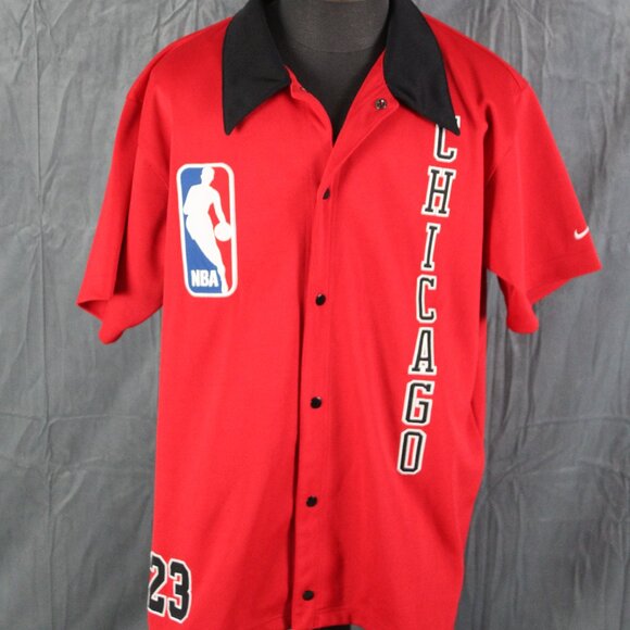 Chicago Bulls Warm Up Jacket (VTG) - Michael Jordan 23 by Nike - Men's Large - Picture 1 of 14